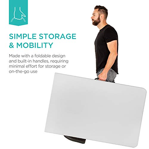 Image of Best Choice Products 8ft Plastic Folding Table, Indoor Outdoor Heavy Duty Portable w /Handle, Lock for Picnic, Party, Pong, Camping - White