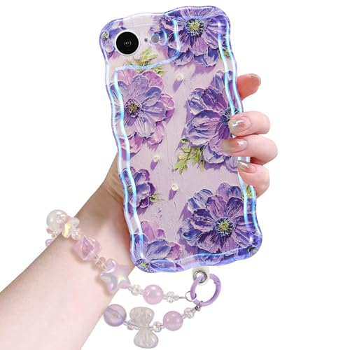 Coque iPhone 16e fleur peinture à l'huile pour sublimer vos sorties et soirées