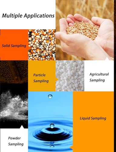 Herramienta de muestreo de grano de acero inoxidable, portátil para muestreo de cereales para trigo, maíz, arroz, equipo esencial de agricultura para un análisis preciso de cultivos