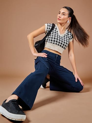 Image of Dolce Crudo Women's Bootcut High Rise Regular Stretchable Denim Jeans