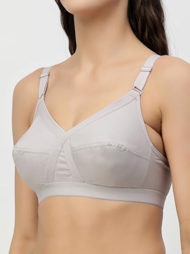Image of Floret Women's Pure Cotton-Fabric Non Padded & Non-Wired Cut & Sew /Full Coverage Bra