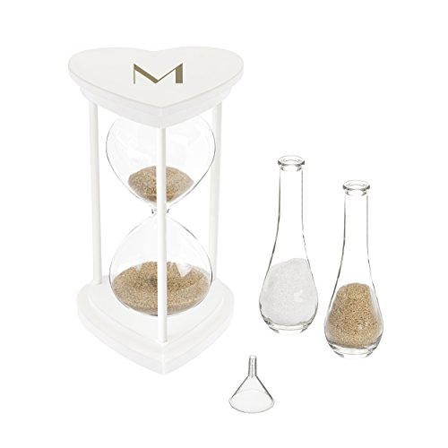 Cathy's Concepts G3967W-7-M Personalized Ceremony Hourglass Set Unity Sand, One Size, White