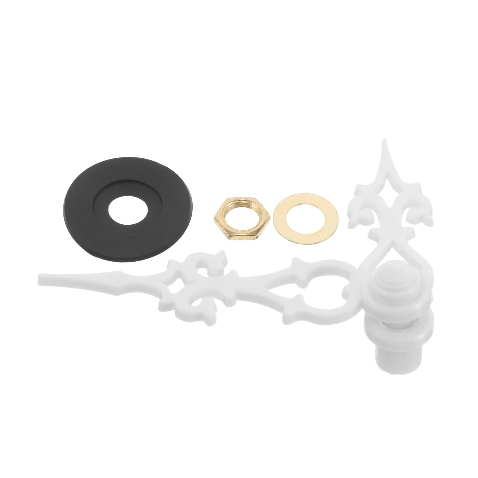 Cuckoo Clock Hands Set with Nut and Gasket White Mini Mechanical Clock Hands Kit for Living Room Bedroom and Office Decor