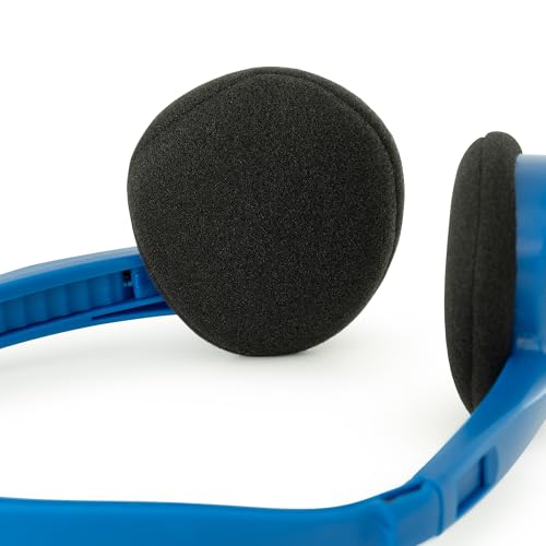 Image of Egghead School Stereo Headphones with Foam Ear Cushions, Adjustable Headband, and Tangle-Free Tri-Shield Cord for Classroom Use and Educational Settings, Pack of 20