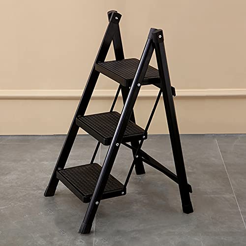 Marche Pied Pliable 3 Marches Avec Pieds Antidérapants,Escabeau 3 Marches Pédale Antidérapante 20cm De Large,Échelle Pliante 80x52x45cm (Color : F) Cover