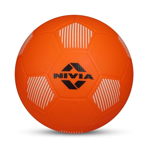 Nivia Home Play Football for Kids, Soft & Lightweight Toy Ball, Safe for Indoor Play, Size - 3 (Orange), Pack of 1