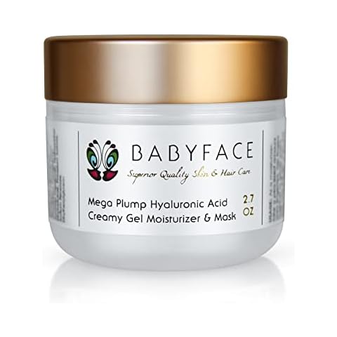 Babyface MEGA PLUMP Pressed Serum Hyaluronic Acid Gel Moisturizer Hydrating Mask, 2.7 oz. Cover