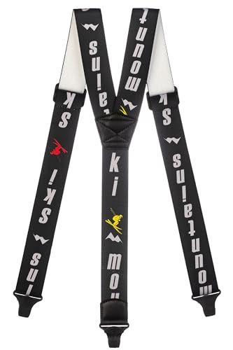 Olata Hängslen för skidbyxor | x- och y-formade hängslen, D. Y-form (plastklämmor), En Storlek