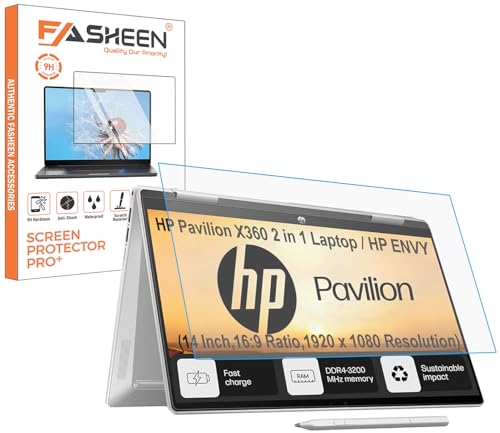 Image of FASHEEN AntiGlare Matte Screen Guard Compatible With HP Pavilion X360 2 in 1 Laptop /HP Envy (14 Inch, 35.5 cm, 16:9 Ratio, 1920x1080 Resolution Laptop) Screen Protector Not a Tempered Glass