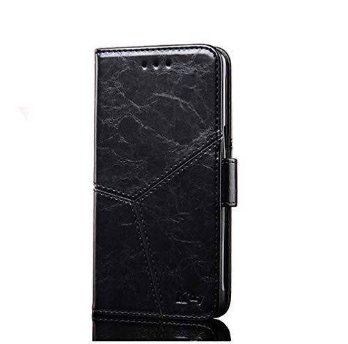 Preisvergleich Produktbild Homikon PU Leder Hülle Retro Einfach Persönlichkeit Schutzhülle Brieftasche Ledertasche Bookstyle Handyhülle Kartenfächer Magnetverschluss Etui Kompatibel mit Huawei Mate 10 Lite - Schwarz