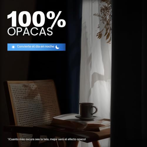 Cortinas opacas térmicas de lino verde oscuro con ojales para salón 3