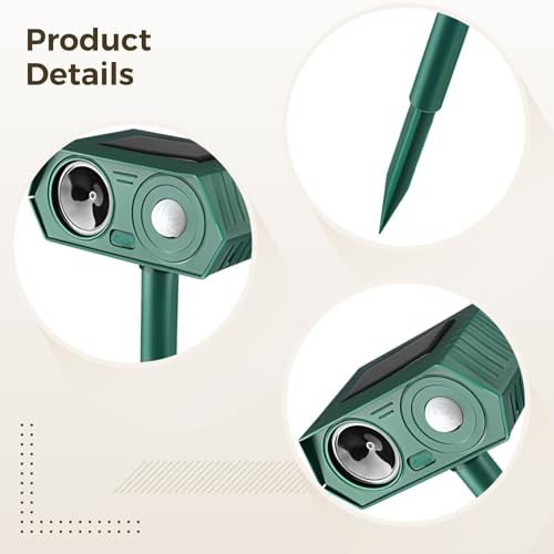 Ahuyentador de gatos para exteriores con ultrasonido para proteger el jardín y el huerto familiar 4