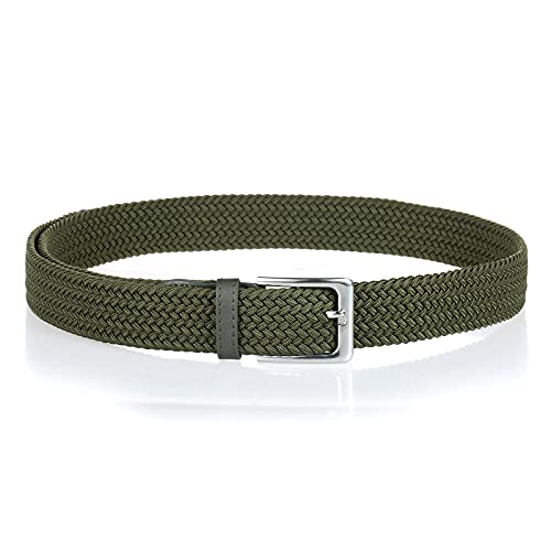 Image of Elastic Braided Belt, 1 3 /8 inch, Woven Stretch Belt for Golf Casual Jeans Shorts Pants