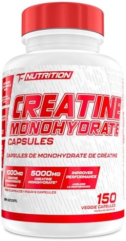 TC Nutrition 100% Creatine Monohydrate Capsules - 1000 mg x 150 P...