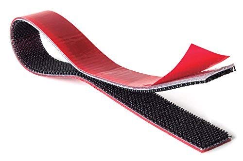 VELCRO®Marca ALFA-LOK Cierre Reclosable, Negro, 1" W (Mated) con Adhesivo de Base Acrílica SilverTape A10T