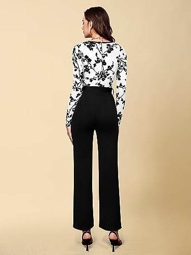 Image of LONDON BELLY Women's Polyester Semi-Formal Jumpsuit with Round Neck Half Sleeves Adjustable Waist Tie Abstract Pattern and Regular Fit | Women Stylish One Piece Outfit | Women Regular Fit Jumpsuit