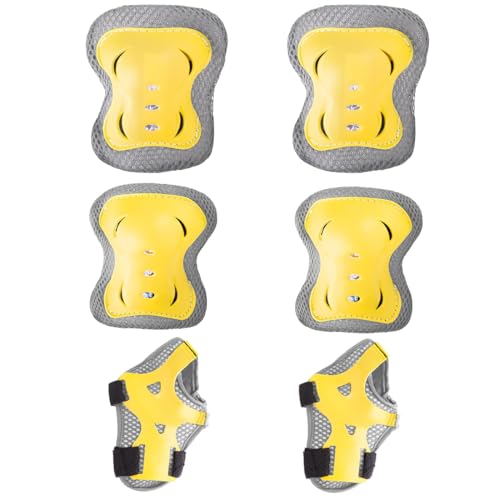NHQZ 6 piezas de equipo de protección infantil para patines rodilleras y muñequeras para ciclismo, skateboarding, patinaje y otros deportes