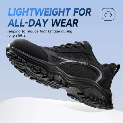 Image of Steel Toe Shoes for Men Women Lightweight Work Shoes Men Breathable Safety Shoe
