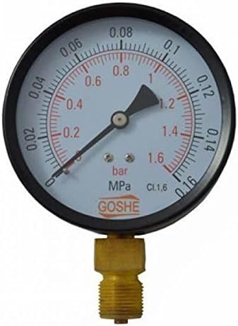 100mm 6 Bar Side Entry Manometer Pressure Gauge M20x1,5 + 1/2" BSP European Thread Reduction