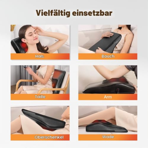 Careboda Rückenmassagegerät mit Wärme, Shiatsu Massagegerät für Nacken, Rücken, Schulter… – Ansicht 6
