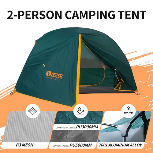 Carpa para camping para 2 personas con carro plegable miniatura 4