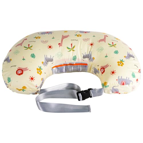 Image of x-vesolje Plus Size Nursing Pillow Wider Support, Breastfeeding Pillow with Adjustable Strap Fit All Body Type, Ergonomic Breast Feeding Pillow, Baby Feeding Pillow for Mom- Max Size /Animal Yellow