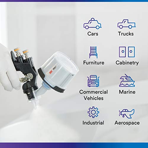 Image of 3M PPS 2.0 Spray Gun Cup, Lids and Liners Kit, 26314, Mini, 6 Ounces, 125-Micron Filter, Use for Cars, Furniture, House and More, 1 Paint Cup, 50 Disposable Lids and Liners, 32 Sealing Plugs
