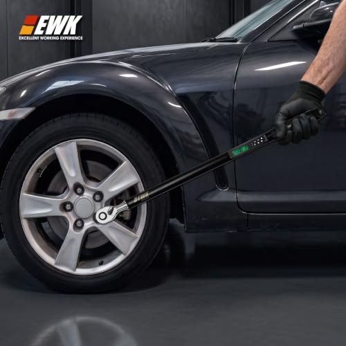 Image of EWK 1 /2 Inch Drive Digital Torque Wrench 7.4-147.6 ft-lbs (10-200 Nm) | IS0 6789, ±1.5% clockwise / ±2.5% counterclockwise, LCD Display, LED Buzzer Vibration Alert, 30 Memory Values
