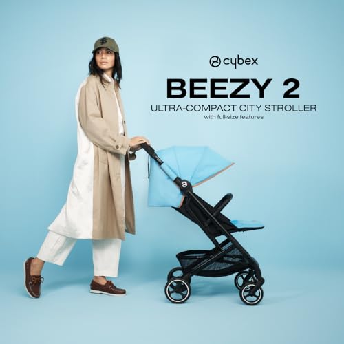 Image of CYBEX Beezy 2 Compact and Lightweight Travel Stroller - Compatible with CYBEX Car Seats, Almond Beige