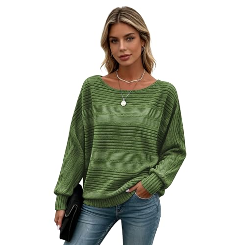 Image of Women's Batwing Tunic Tops, Long Sleeve Shirts Blouses, Business Casual Sweater for Office Work