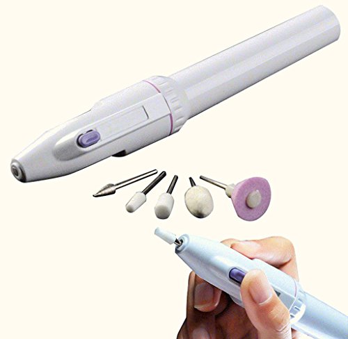 Fencia Professional Manicure & Pedicure Nail File Set- Electric Nail Trimming Kit Salon Shaper Nail Grooming Polish Tools for Hands & Feet
