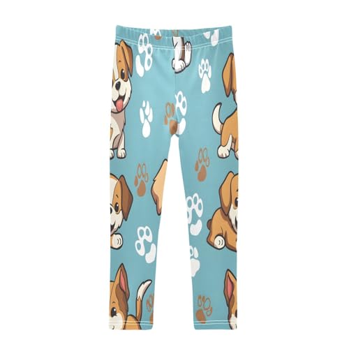 Bolaz Toddler Girls Leggings Printed Yoga Pants Leggings Cartoon Puppy for Kids