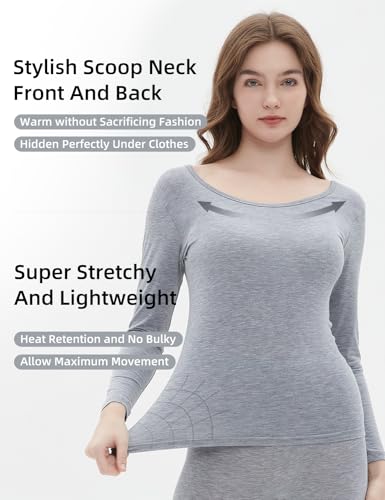 Vinconie Women Thermal Underwear Set Base Layer Top & Leggings - Image 4