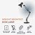 Newhouse Lighting Wright Painted Black Metal Flexible 2-in-1 Weighted Base and Clamp Mount Swing Arm Wright Architect Desk Lamp with Energy-Efficient 5-Watt LED Bulb
