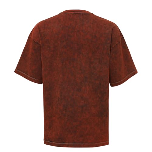 Men's Heavyweight Cotton T-Shirt 300GSM Thick Fabric, Classic Crew Neck Short Sleeve Casual Tee for Men2