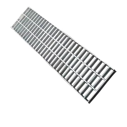 Gullideckel aus verzinktem Stahl, rostfreie Kellerrostabdeckung, stabile Ablaufabdeckung für Stufen, 25 x 100 x 3 cm, Schutzlösung