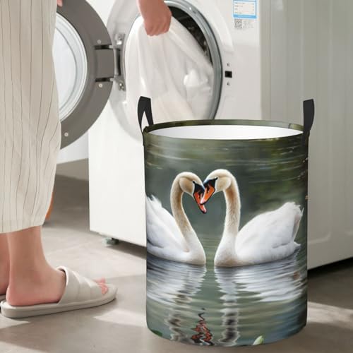 Panier à linge pliable grand format autonome avec poignées