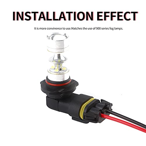 9005 9006 H10 Female Adapter Wiring Harness Sockets Wire Compatible & Male Adapter Wiring Harness Sockets Wire for Headlights Fog Lights 2Set - Thumbnail 6
