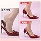 YUXIANLB 4 Paar elastische Schuhriemen für High Heels Verstellbare Knöchelriemen für Damenschuhe Sandalen Pumps Hochzeit Party Abendgarderobe Alltag Schwarz Weiß Roségold Transparent