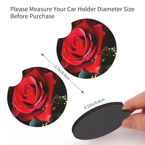 Portavasos para Auto, Set 2 Unidades, Diseño Flor Rosa miniatura 3