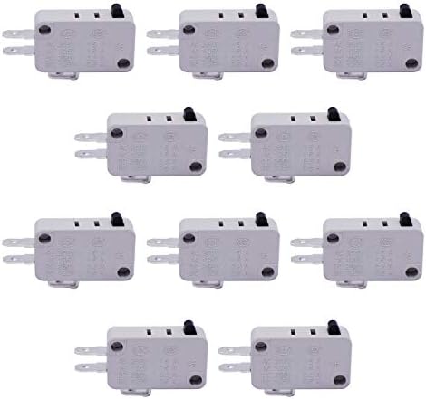 TWTADE / 10pcs Universal Microwave Door Oven Freezer Micro Limit Switch Series AC/DC 125V 250V V-15-1C25 Snap Action for Arduino
