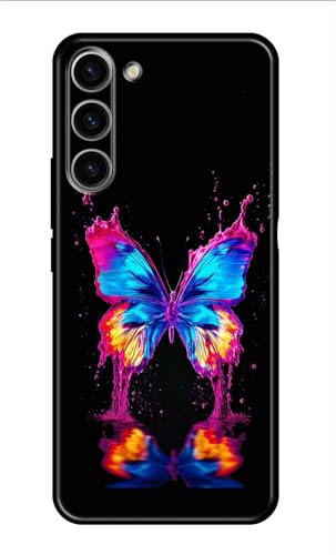 Image of Metal TPU Printed Back Cover for Samsung Galaxy S23 5G (Butterfly -J1) 360 Degree Protection | Camera Protection -25092024(AR)