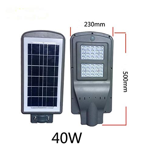 Luminária Solar Publica Led Com Placa Fotovoltaica Integrada Completa 40W