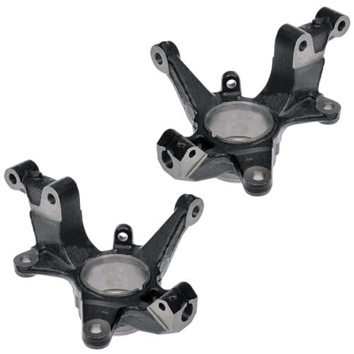 Image of Detroit Axle - 8pc Front Loaded Knuckles Kit for 2007-2013 Mazda CX-9, 2 Steering Knuckles 2 Wheel Bearings 4 Inner and Outer Tie Rods 2008 2009 2010 2011 2012 Replacement