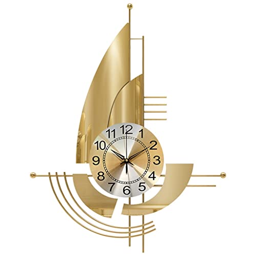 Horloge murale en métal or de conception créative haut de gamme