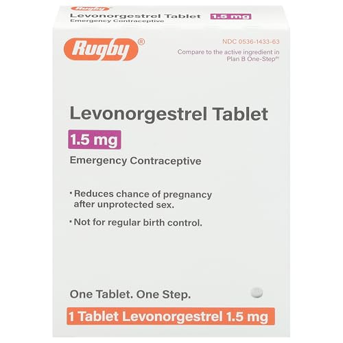 Rugby Levonorgestrel 1.5mg Tablet - Emergency Contraceptive Tablet for Women - One Count and One Step - 1-Pack