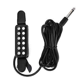 Alomejor Micro Guitare Acoustique 12 Trous Sonores Transducteur de Capture Magnétique pour Guitare Acoustique - Les Beatles, Paul McCartney, John Lennon, RIngo Starr, George Harrison