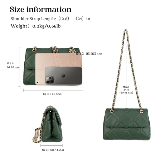 Image of Gladdon Quilted Crossbody Purses for Women Small Ladies Shoulder Bags with Chain Trendy Clutch Purse Cute Designer Bag