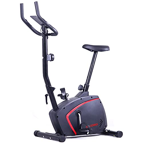 Image of Kobo Folding Magnetic Exercise Bike with 3KG Flywheel, 120KG Max User Weight - Compact, Adjustable, Upright Modes - Home Workout Fitness Cycle (MB-5)