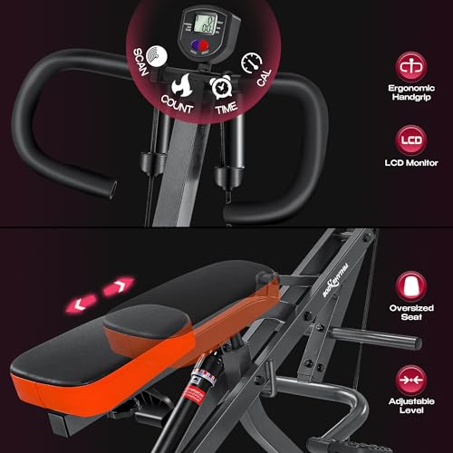 Image of BODY RHYTHM Squat Machine for Home Gym, Squat Assist Trainer, Rowing Machine for Full Body Workout, 220 LBS Loading Capacity